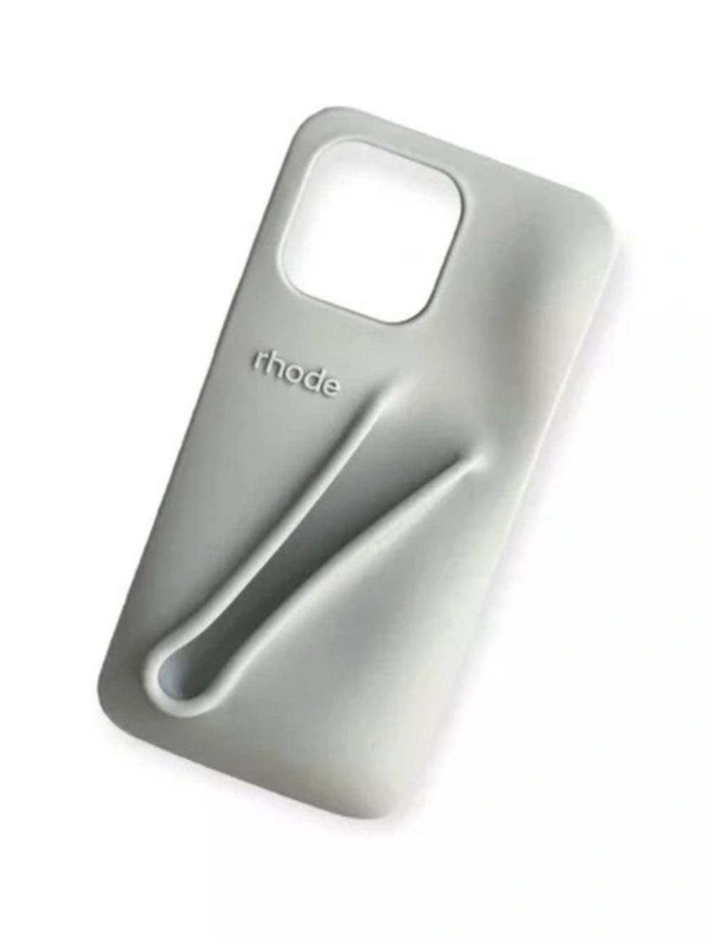 16 Pro Max RHODE Silicone Phone Case with Built-In Grip — Light Gray